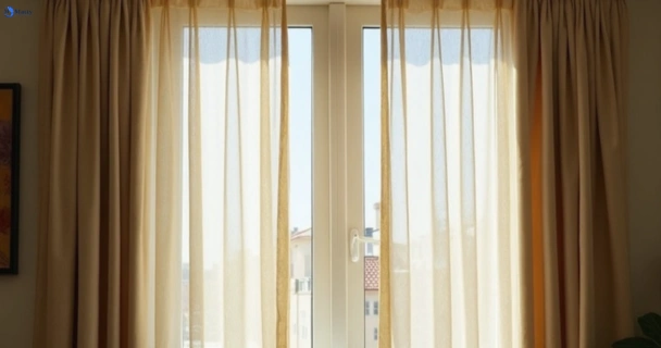 Dull dusty drapes in north-strathfield-nsw before professional cleaning